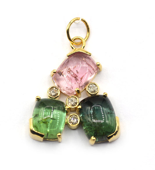 14k Solid Gold Diamond Pendants