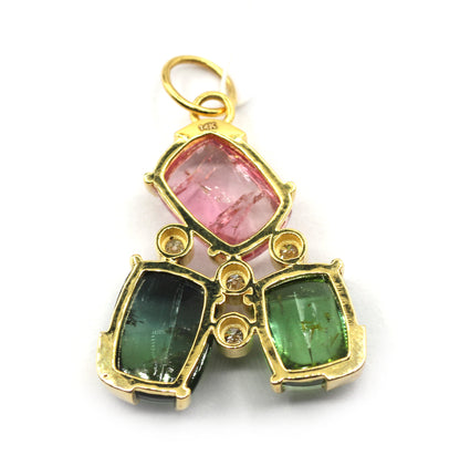14k Solid Gold Diamond Pendants