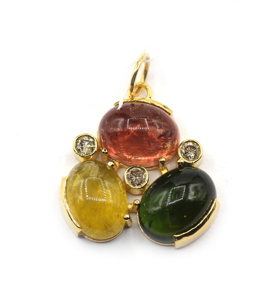 14k Solid Gold Diamond Pendants