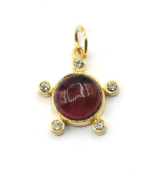 14k Solid Gold Diamond Pendants