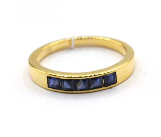 Blue Sapphire 14k Solid Gold Diamond Rings