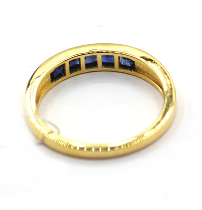 Blue Sapphire 14k Solid Gold Diamond Rings
