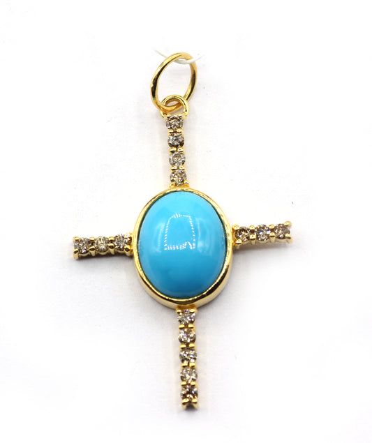 14k Solid Gold Diamond Pendants