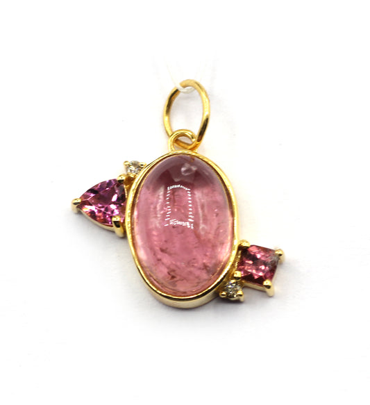 14k Solid Gold Diamond Pendants