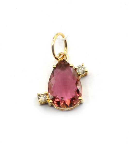 14k Solid Gold Diamond Pendants