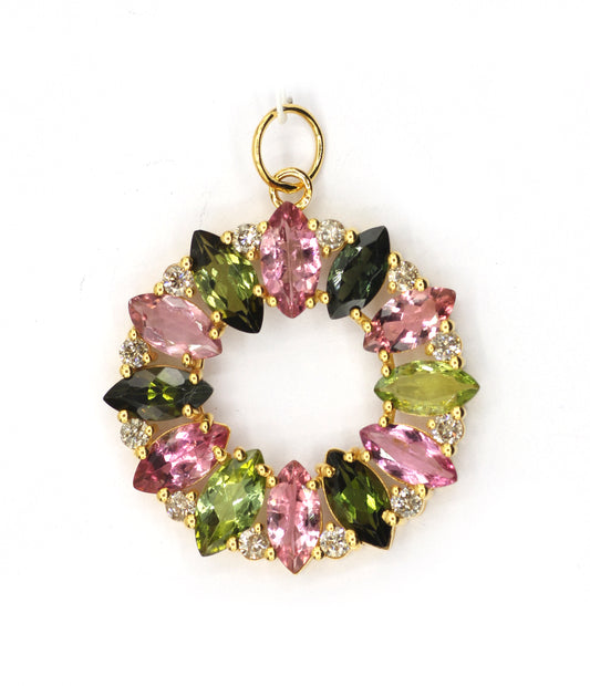 14k Solid Gold Diamond Pendants
