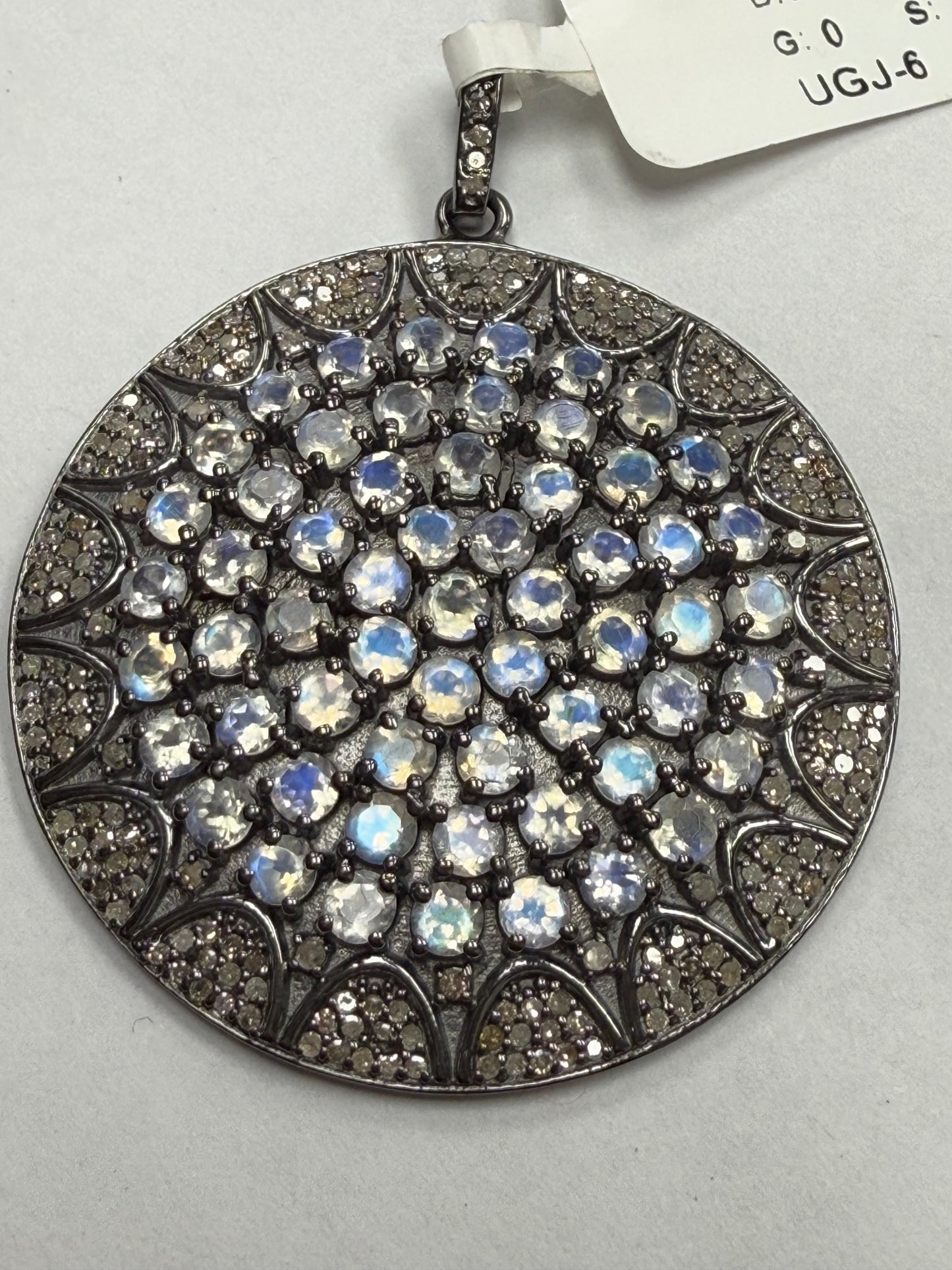 Circle Pave Diamond Pendant