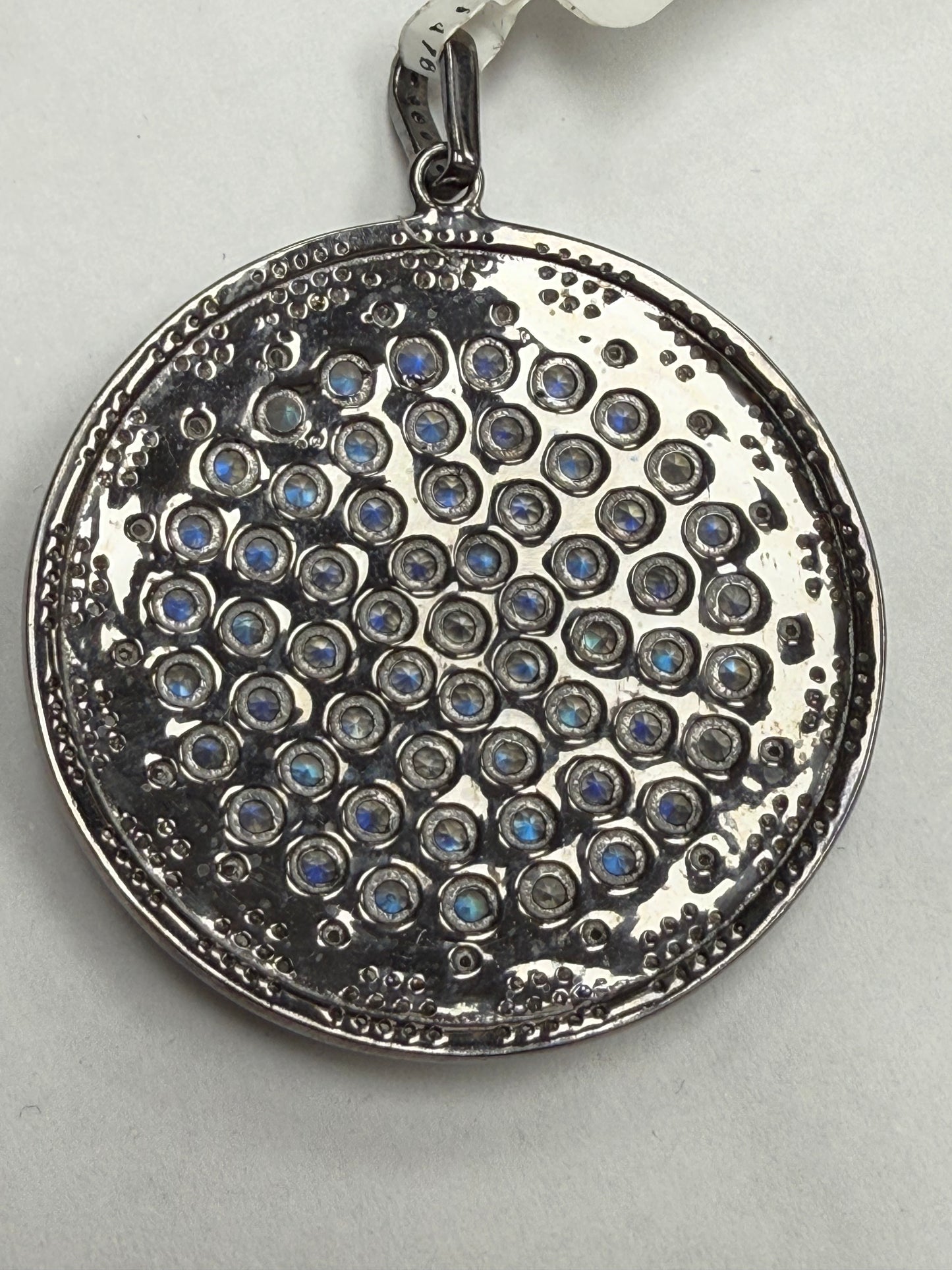 Circle Pave Diamond Pendant