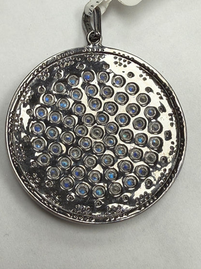 Circle Pave Diamond Pendant