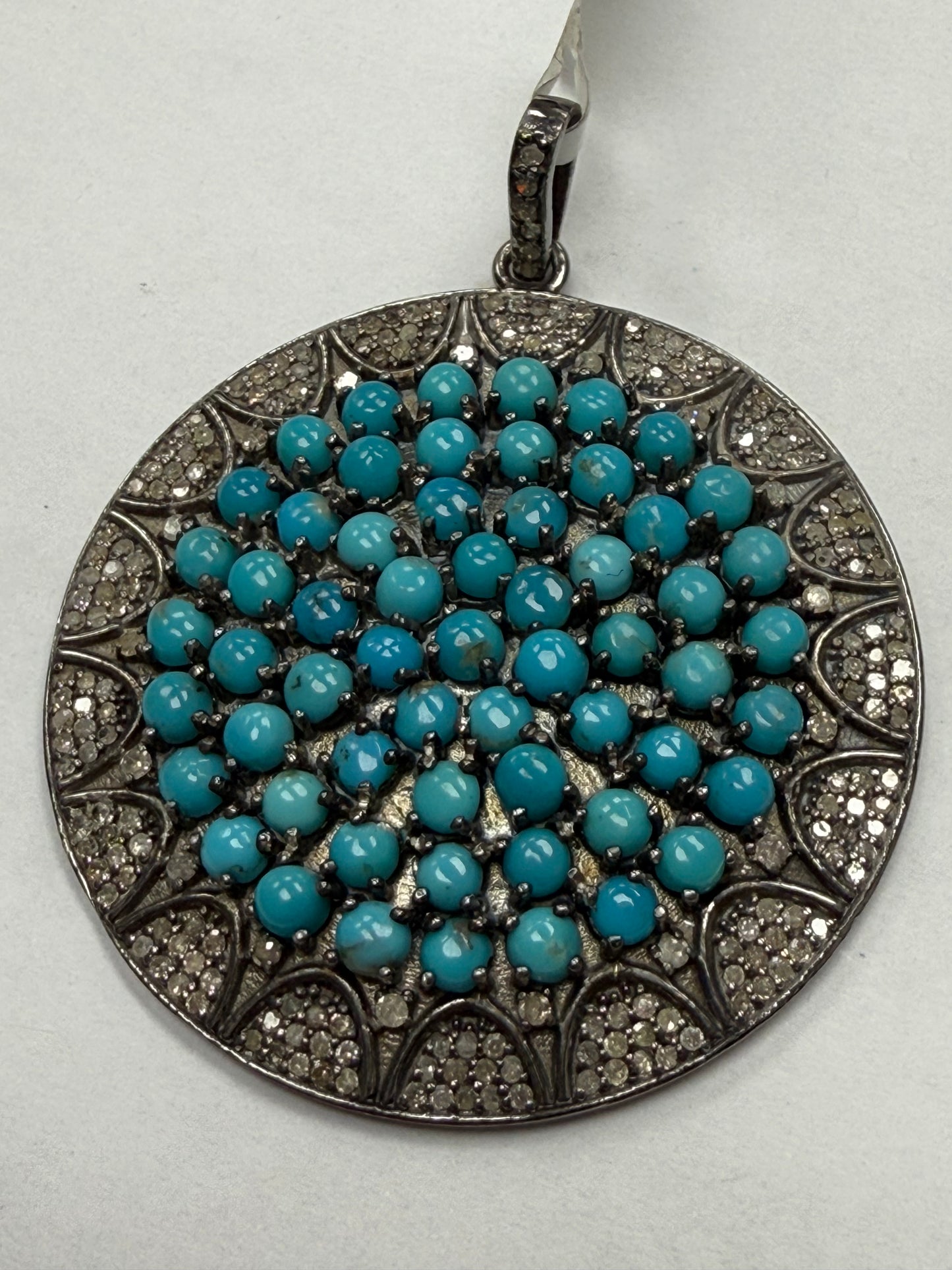 Circle Pave Diamond Pendant