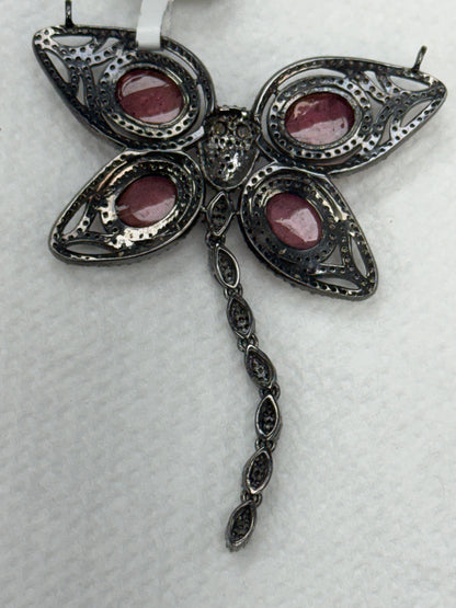 Butterfly Pave Diamond Pendant With Stones