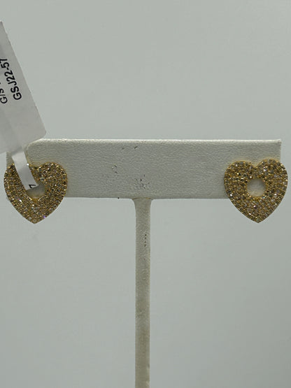 14k Solid Gold Diamond Earring
