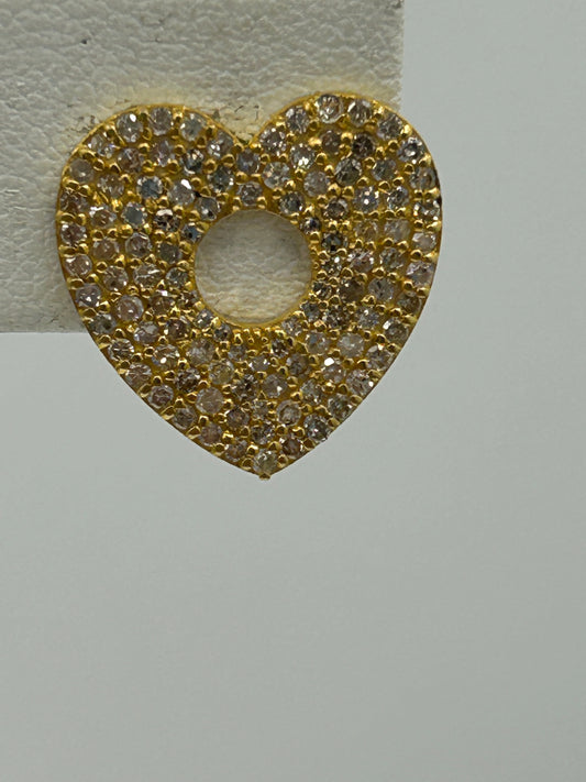 14k Solid Gold Diamond Earring