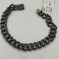Sterling Silver Link  Diamond Designer Bracelet