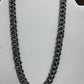 Sterling Silver Link Diamond Necklace