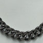 Sterling Silver Link Diamond Necklace