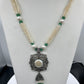 Pearl Emerald Diamond Necklace