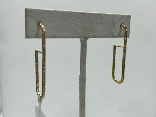 14k Solid Gold Diamond Earring