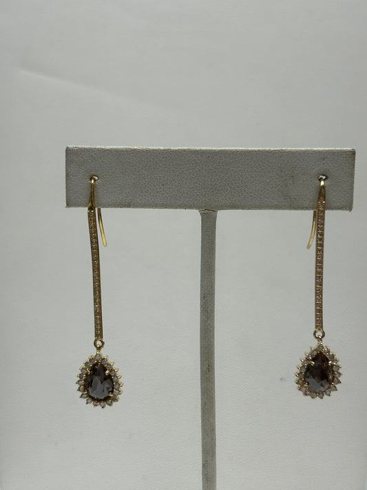 14k Solid Gold Diamond Earring