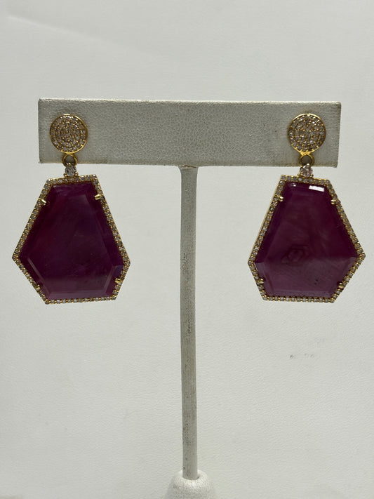 14k Solid Gold Diamond Earring