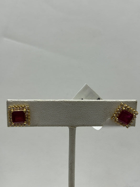 14k Solid Gold Diamond Earring