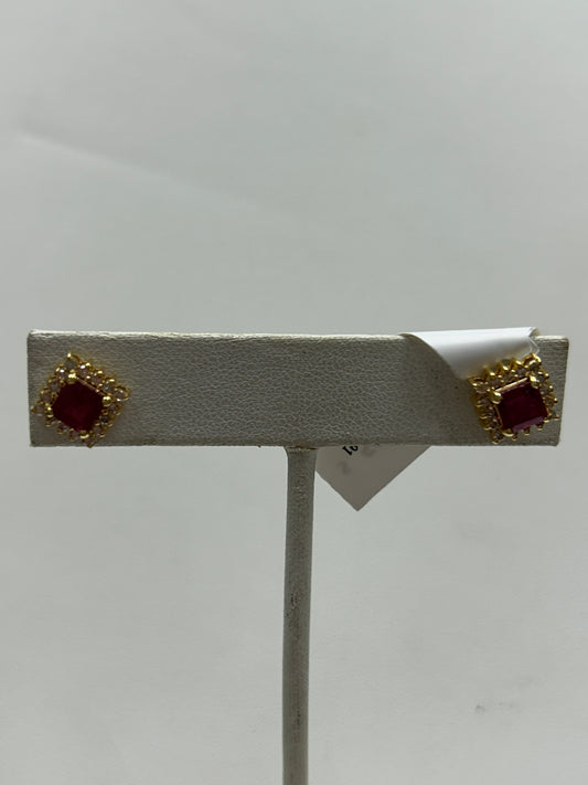 14k Solid Gold Diamond Earring