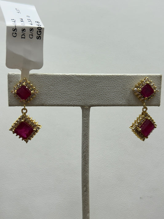 14k Solid Gold Diamond Earring