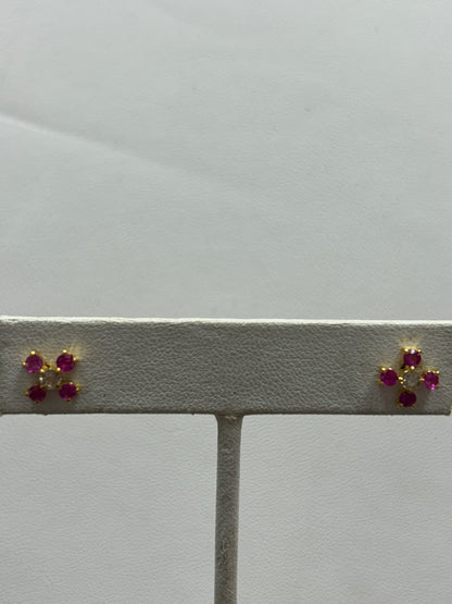 14k Solid Gold Diamond Earring