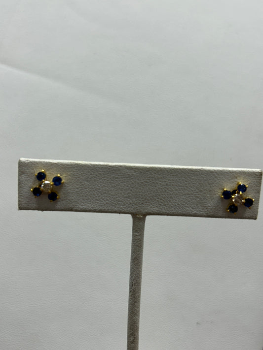 14k Solid Gold Diamond Earring