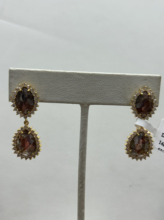 14k Solid Gold Diamond Earring
