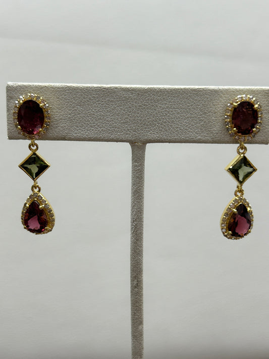 14k Solid Gold Diamond Earring