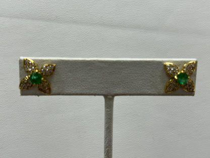 14k Solid Gold Diamond Earring