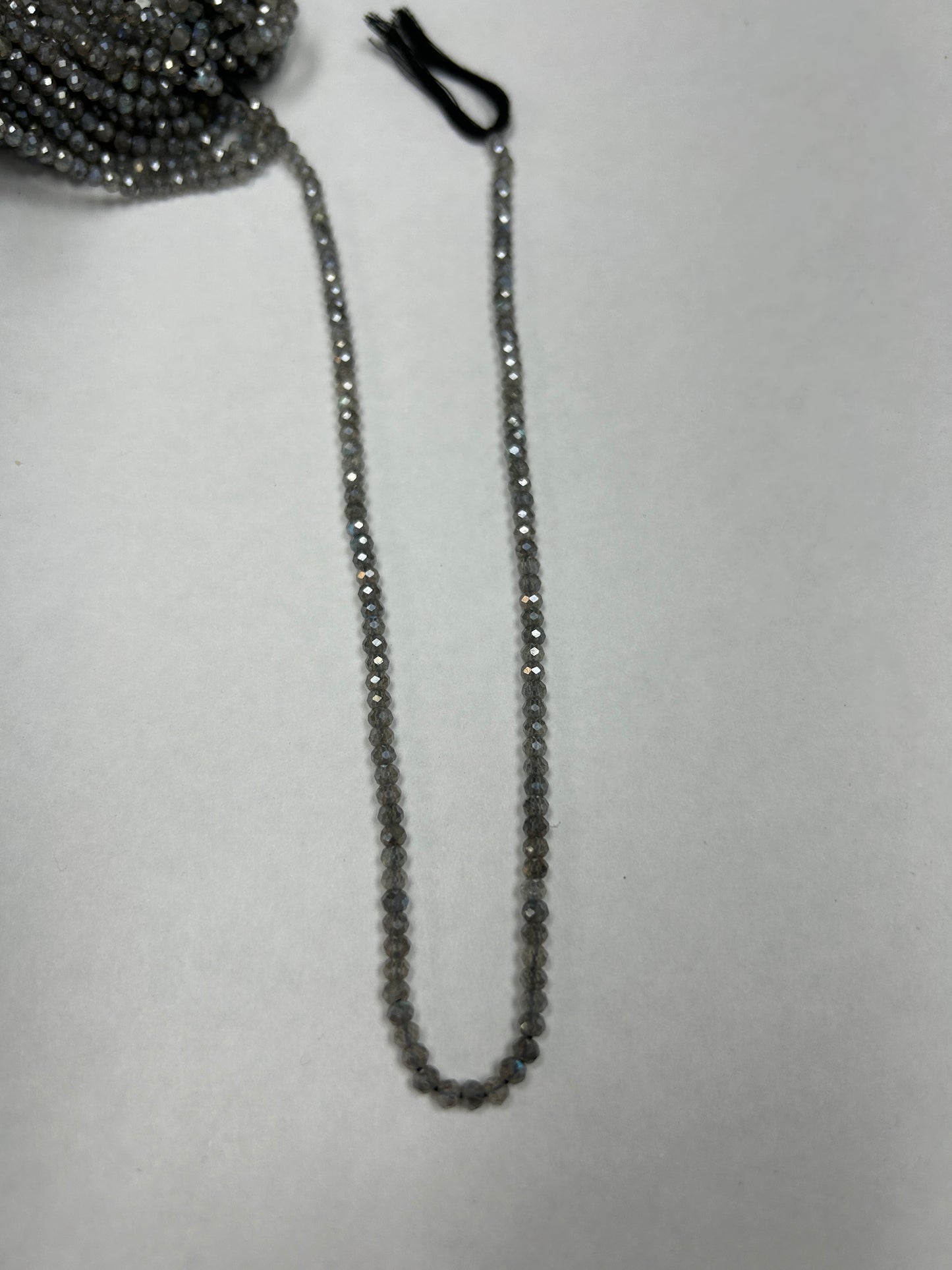 LABRADORITE COATED BEADS ROUND FACETED 3-4MM