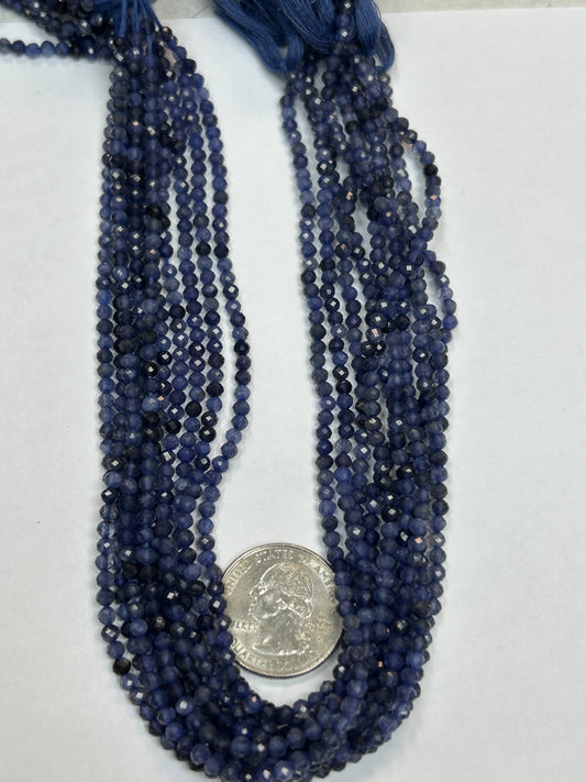 Iolite Natural Faceted Round 3-4mm