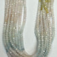 Multi Aqumarine Faceted Roundelle 3-4mm