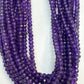Amethyst Natural Faceted Roundelle 3-4mm