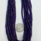 Amethyst Natural Faceted Roundelle 3-4mm