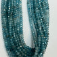 Blue Zircon Natural Faceted Roundelle 3-4mm