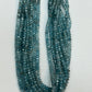 Blue Zircon Natural Faceted Roundelle 3-4mm