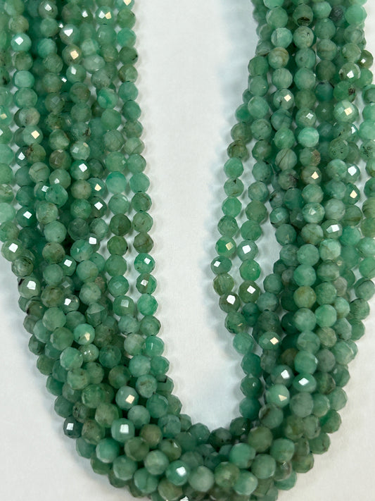 Emerald Natural Faceted Roundelle