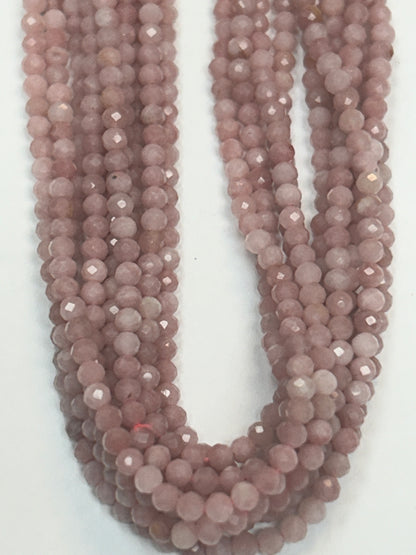 Pink Opal Round Faceted 3-4mm