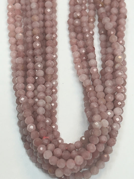 Pink Opal Round Faceted 3-4mm