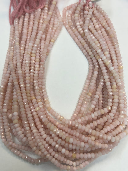 Pink Opal Round Faceted 3-4mm