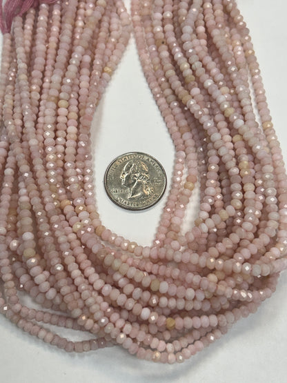 Pink Opal Round Faceted 3-4mm