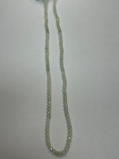 Prehnite Beads Faceted Round 3-4MM
