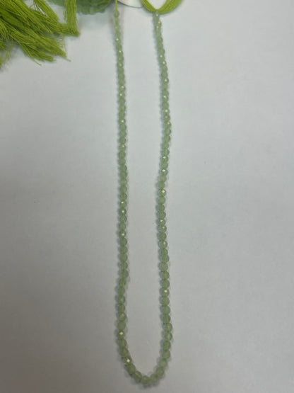 Prehnite Beads Faceted Round 3-4MM