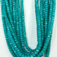 TURQUOISE BEADS ROUND FACETED 3-4MM