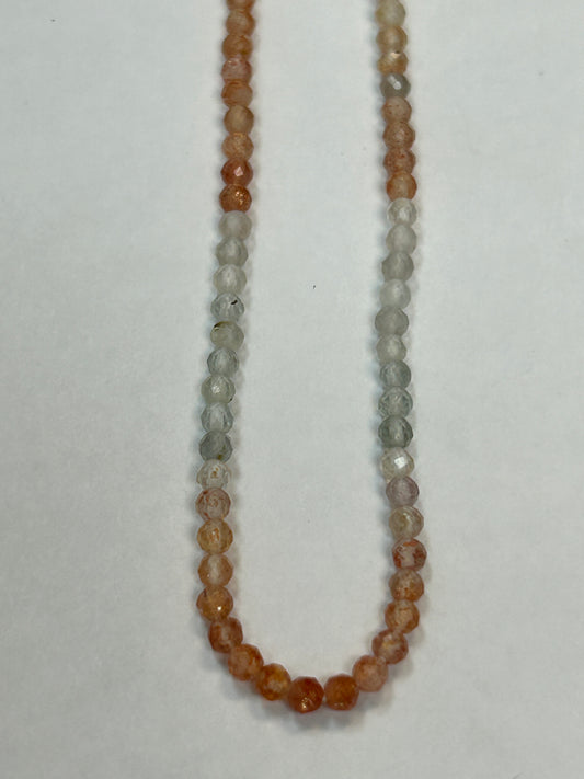 MULTI COLOR SUNSTONE ROUND FACETED 3-4MM