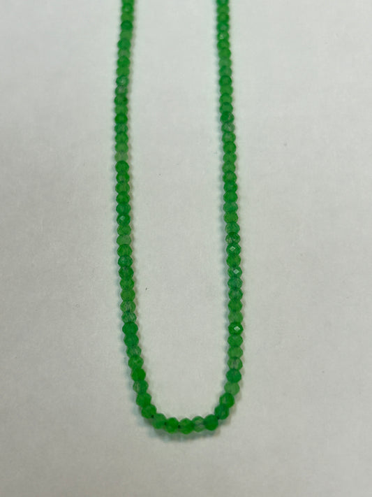 GREEN STONE ROUND FACETED 2-3mm