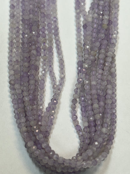 Amethyst, PINK AMETHYST ROUND FACETED 2-3mm